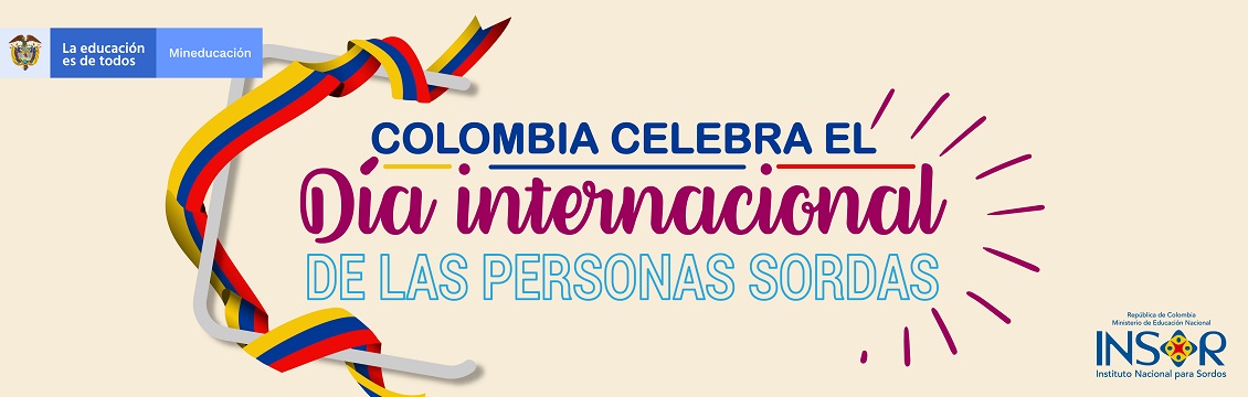 Banner Colombia celebra el día internacional de las personas sordas