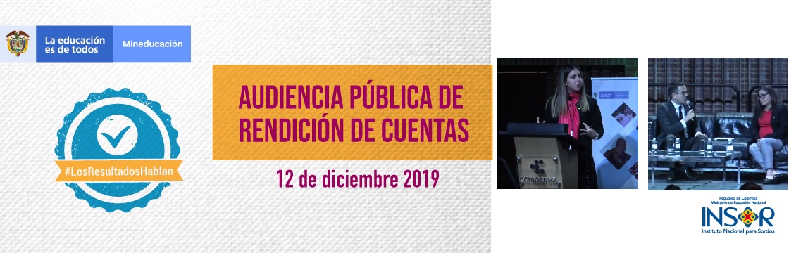 Banner Audiencia Pública de Rendición de Cuentas INSOR 2019: #LosResultadosHablan