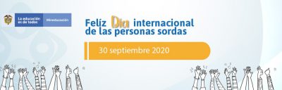 Banner de celebración del Día Internacional de las Personas Sordas