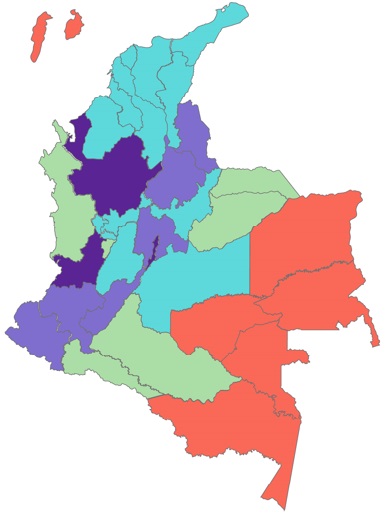 Mapa de distribución de rezago escolar